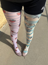 Load image into Gallery viewer, TFAS x Pin Nap Sailor Stripe Strawberry Limited Tights