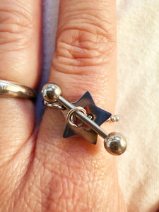 Barbell Star Fidget Ring