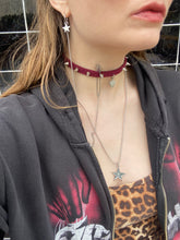 Load image into Gallery viewer, Burgundy Strawberry Spiked Choker