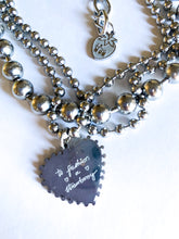 Load image into Gallery viewer, Triple Ball Chain Modern Heart Necklace