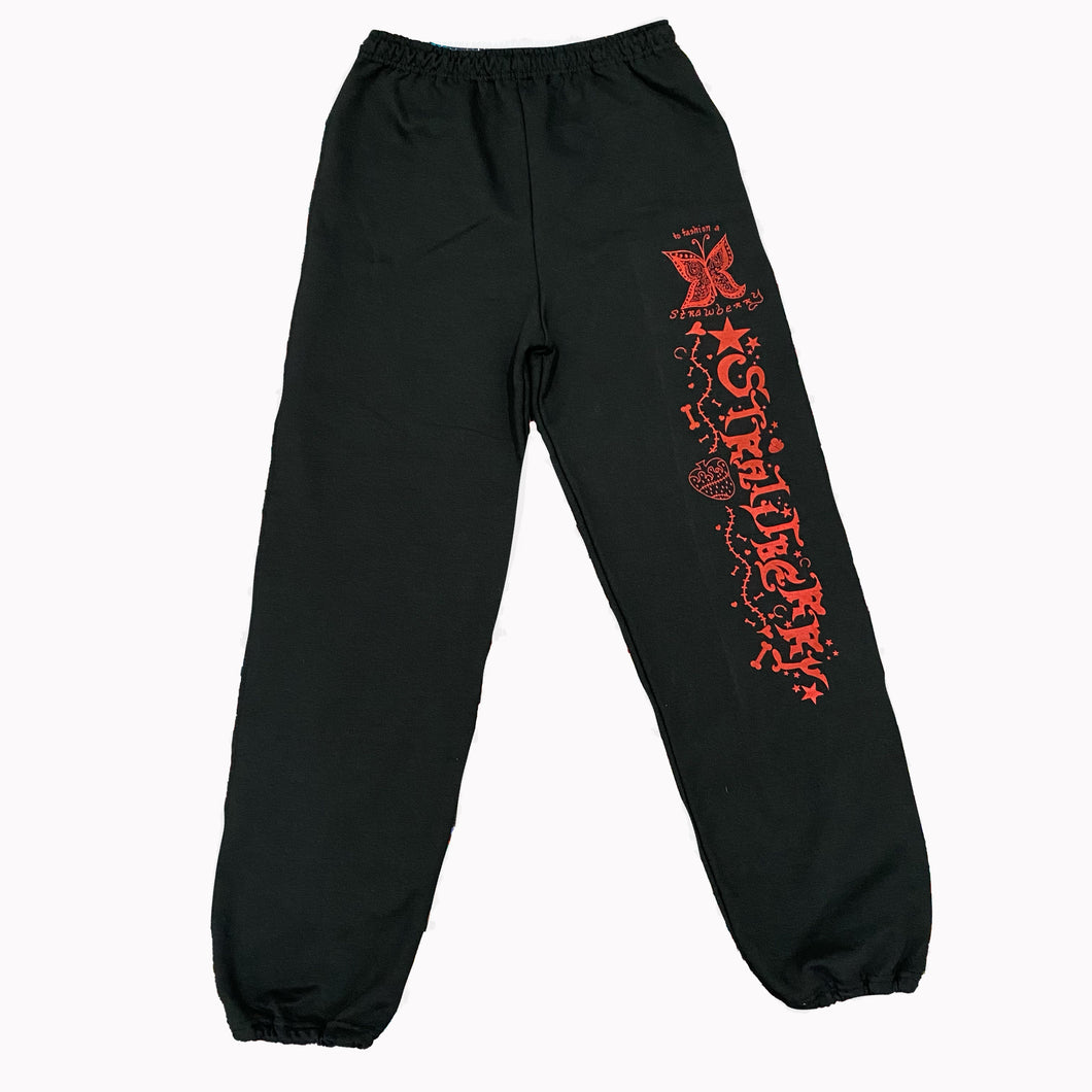 Stitches Black & Red Sweatpants