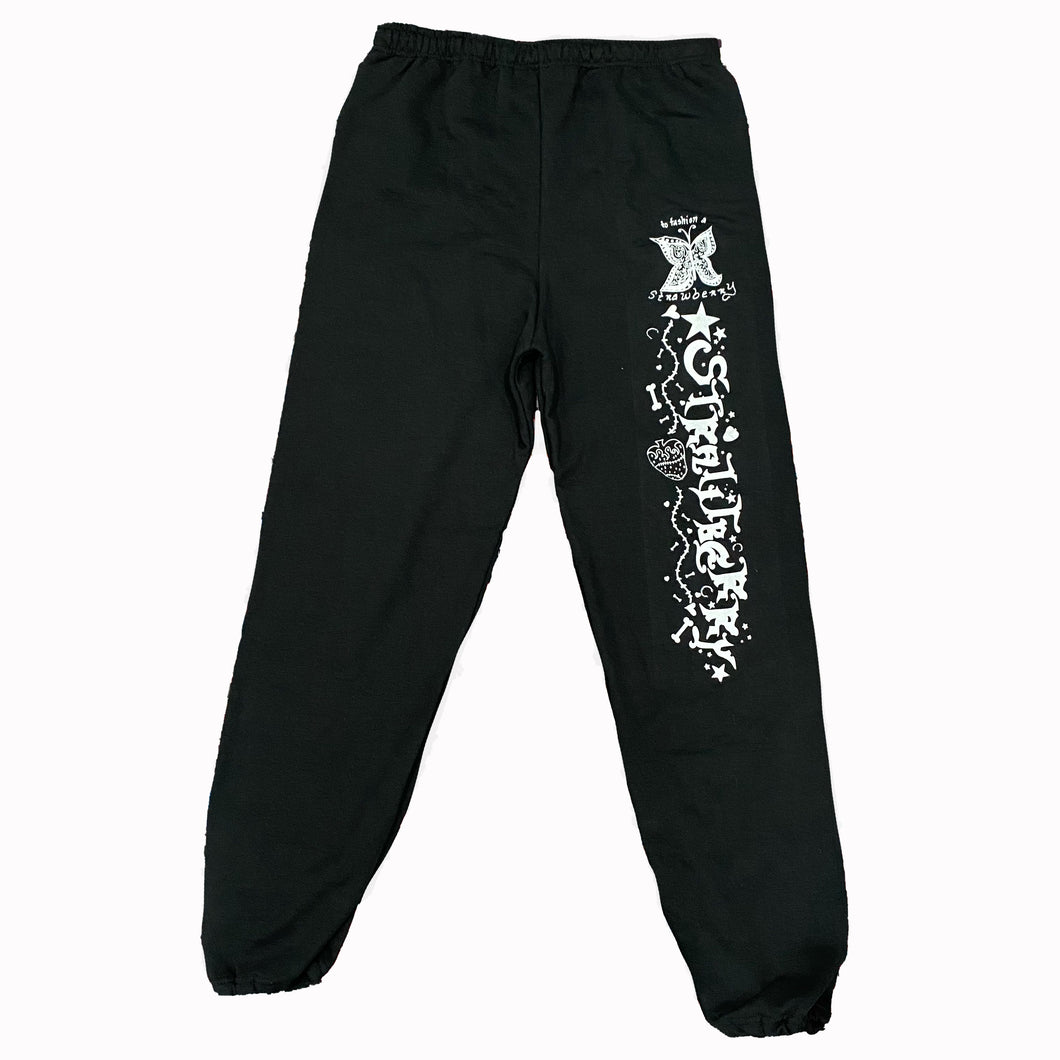 Stitches Black & White Sweatpants